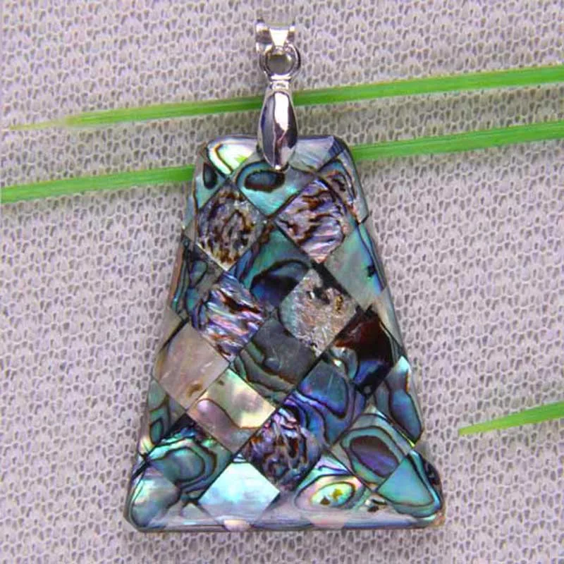 Natural New Zealand Abalone Shell Bead Pendant Jewelry S052 Pendants