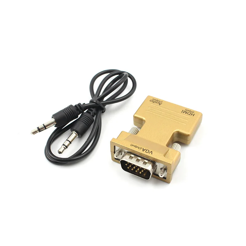 

HDMI Female to VGA Male Converter with Audio Adapter Support 1080P Signal Output Convertor for PC Laptop TV Monitor Projector
