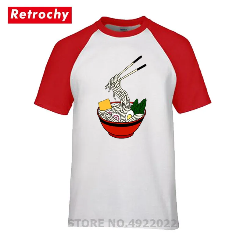 Comic Noodles Harajuku T-Shirt Men Summer Hip Hop Japan Style Anime Naruto Ramen T Shirt Bowl Printed Funny Clothes Tshirt Homme | Мужская