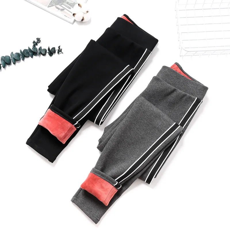 

2018 Winter New Product Free Size Pants with White Line Super Soft Warming Underpants