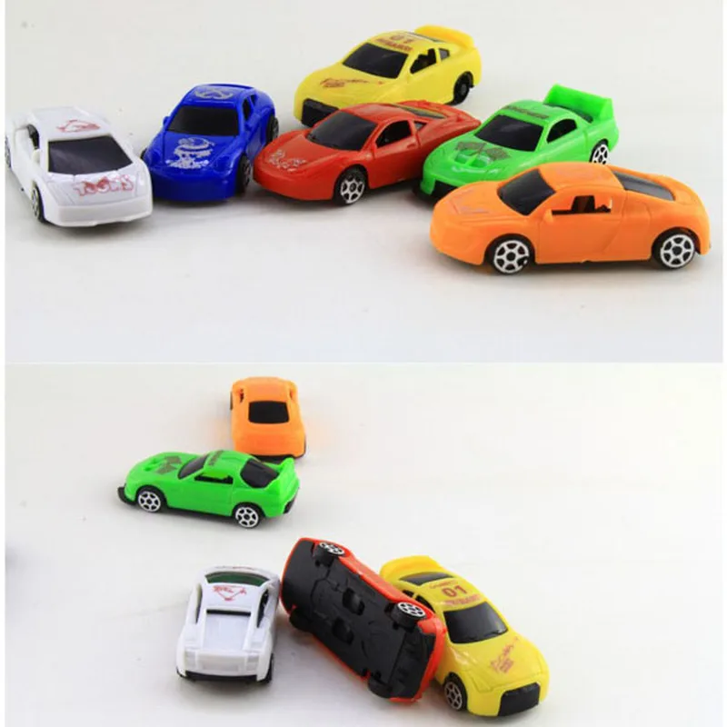 6pcs set Mini Cute Car Model Cute Vintage Sliding Mini Car Toys Pocket Toys for Boys 3