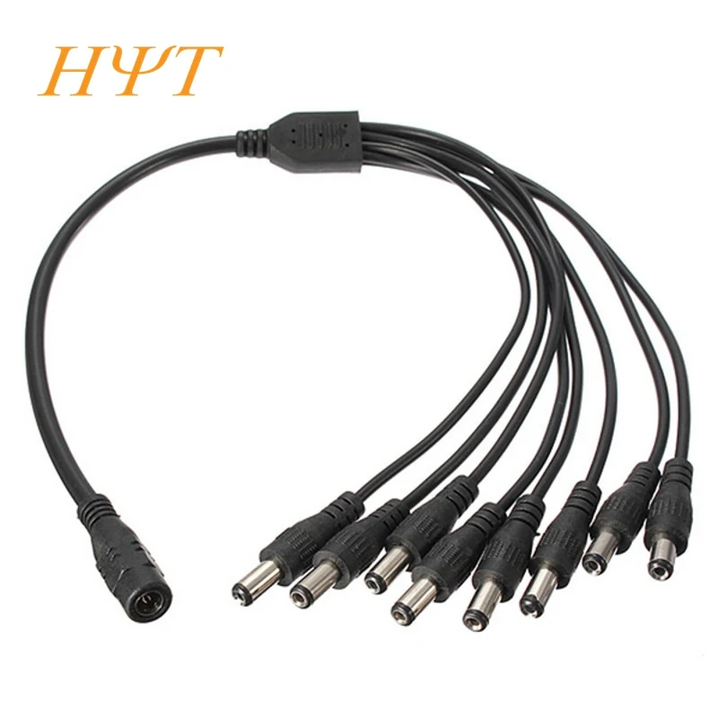 

Brand New High Quality 8 Ways Splitter DC Power Cable Extension Cord For Secuirty System Camera Extension Cord
