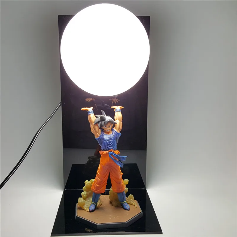 Dragon Ball Z Goku Spirit Bomb фигурки светодиодные лампы игрушки аниме Dragon Ball Супер Сон Гоку фигурка игрушка диорама 15 цветов выбрать - Цвет: Белый