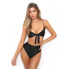 Wontive купальник женский купальник с узлом сексуальный пуш-ап микро бикини набор купальный костюм Пляжная одежда Летний Бразильский бикини