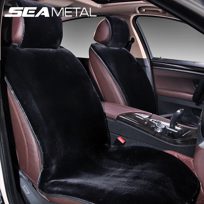 

Car-Styling Automobiles Seat Cover Fur Artificial Plush Car Front Seats Covers Autumn Winter Auto Interior Accessories Universal