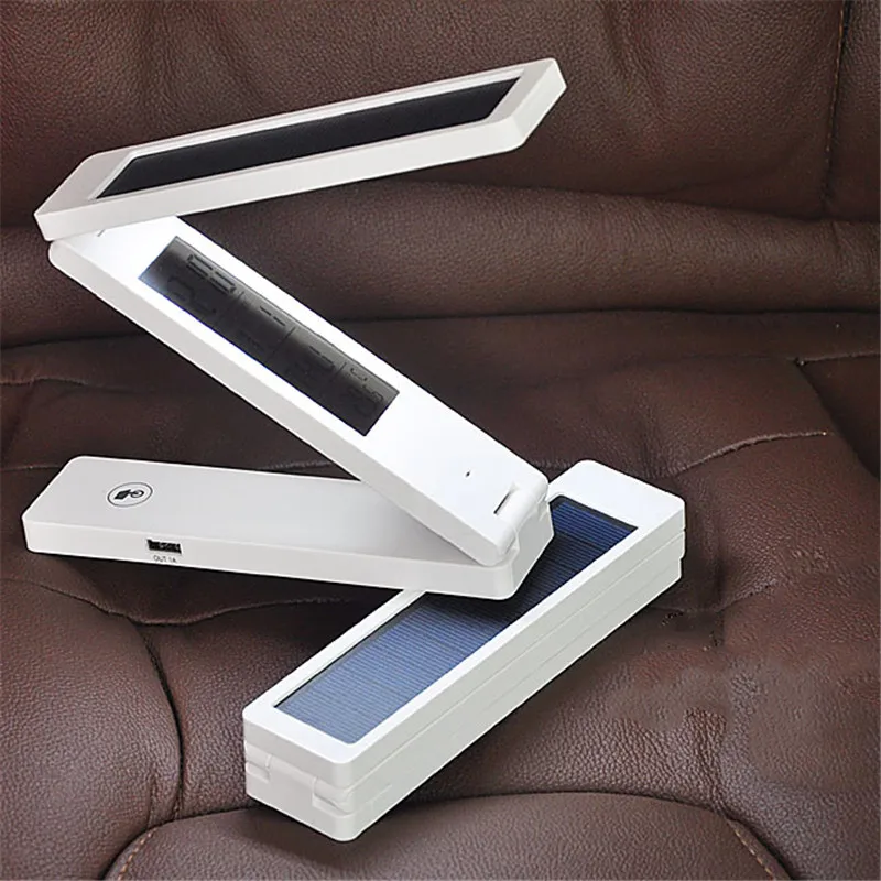 

LED Solar Panel Table Light Mobile Power Chargeable Calendar Touchable Garland Eyesight Protect Read Lamp Energy Saving Lighting