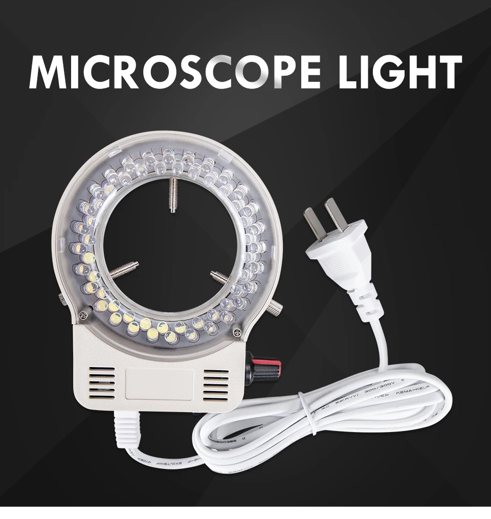 4.5W 100V-240V Adjustable Microscope LED Ring Light Professional Lighting for Stereo Microscope Camera Magnifier Illuminator (1)