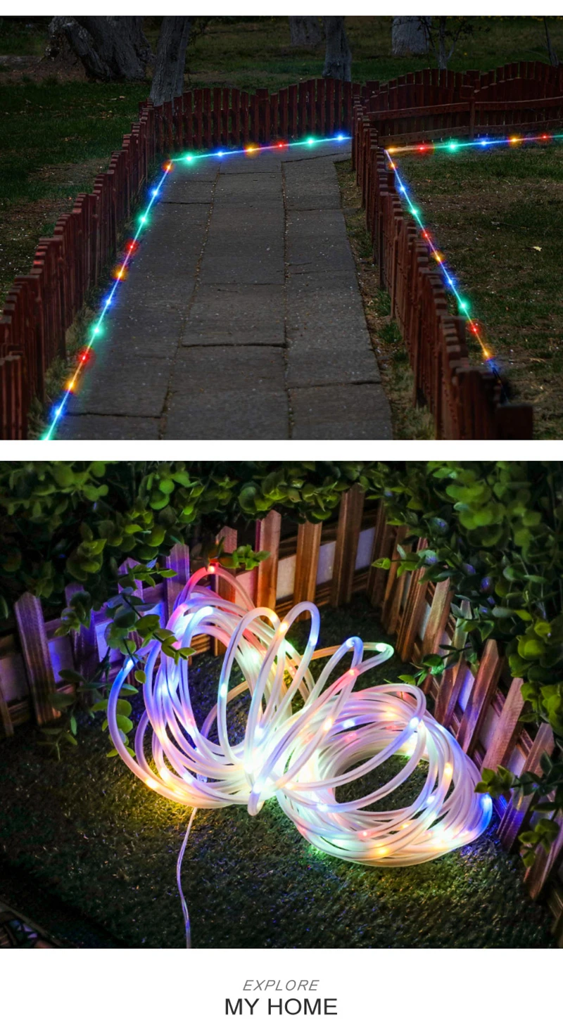 solar rope lights on Led Rope Light String 10m 100 Led Usb Powered Solar Energy Remote Multi Colored Dimmable Waterproof Indoor Outdoor Decoration Lighting Strings Aliexpress
