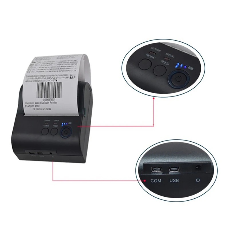 Портативный термопринтер для чеков с поддержкой Android и Bluetooth 80 мм|printer android|android