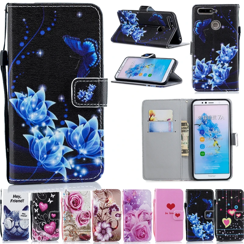 

Fashion Leather Flip Cover Case For Huawei Honor 8X 7A 7C Pro Y5 Y6 Prime 2018 P20 Lite Pro Y9 2018 2019 P Smart Honor 9 10 Lite