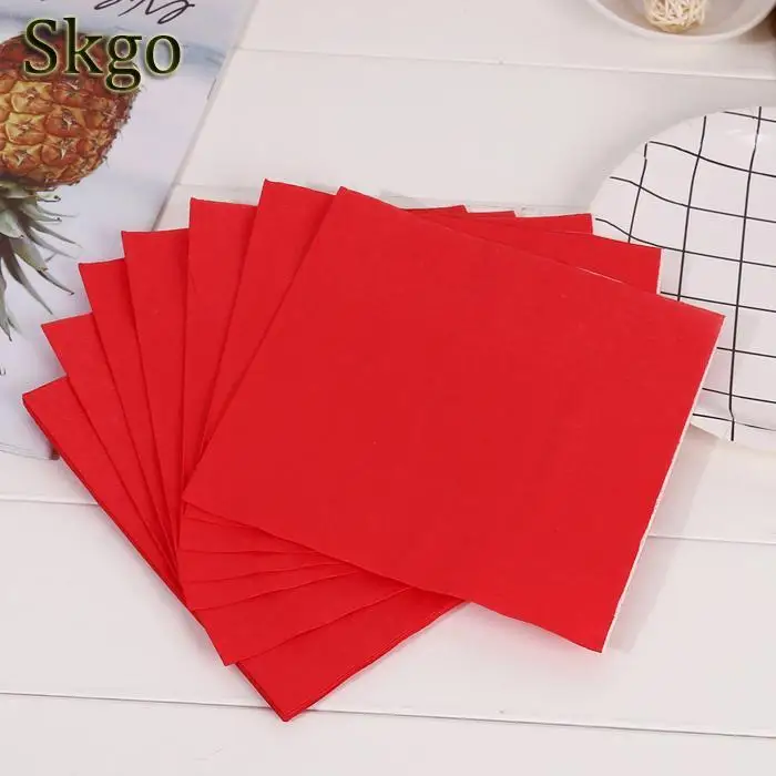 

20Sets Disposable Solid Color Tableware Catering Paper Napkins Event & Wedding Party Tissue Napkins Decoration Serviettes