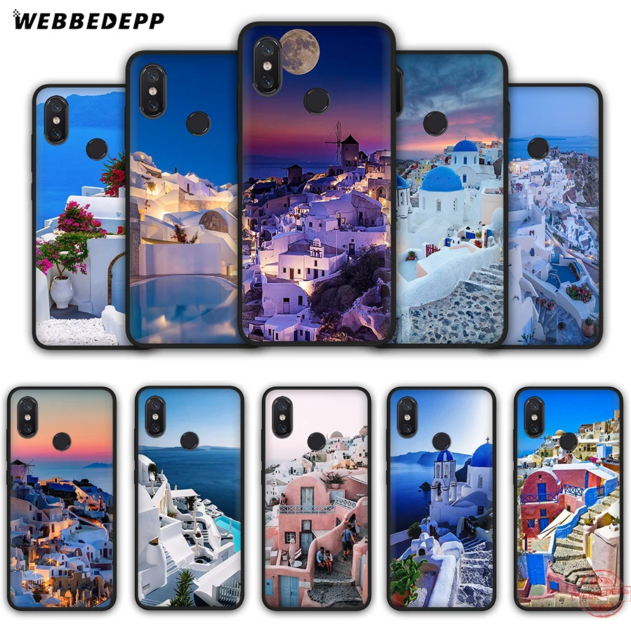 WEBBEDEPP Beautiful Oia Santorini Greece Soft Silicone Case for Xiaomi Mi 6 8 9 SE MAX 3 A1 A2 Lite F1 Cover | Мобильные телефоны и
