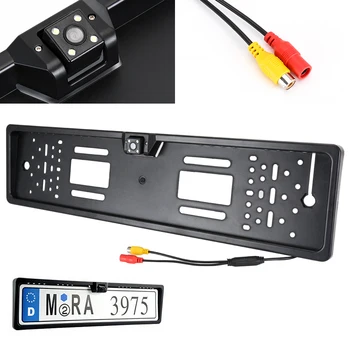 

Auto Parktronic EU Car License Plate Frame Wire HD Night Vision Rear View Camera Reverse Rear Camera
