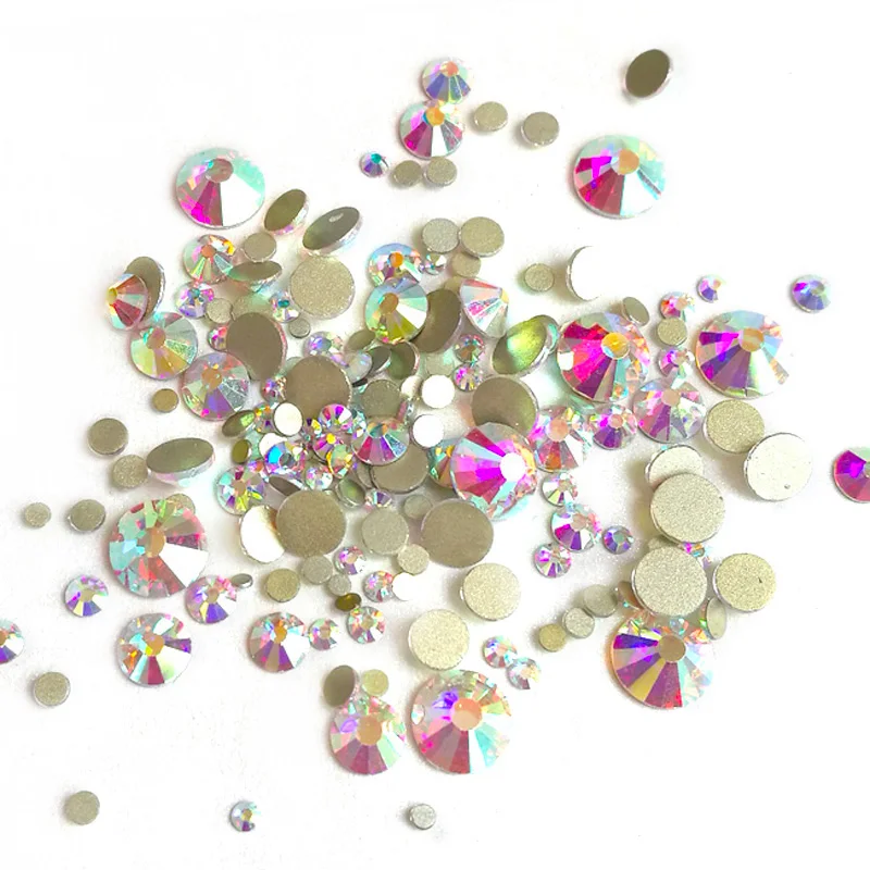 

Mix Size Packing Crystal AB Rhinestones Nail Art Rhinestones For Nails 3D Nail Art Decorations Manicure Accessories