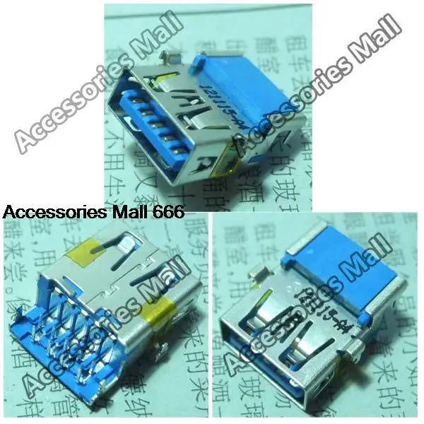 

2-100 PCS blue 3.0 USB Jack Socket Connector for ASUS S46 S46C S56C etc motherboard USB3.0 Port