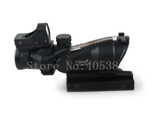 

4x32 Rifle Lens Optical Sight Air Gun Scope With Mini Red Dot Fit 20mm Weaver For pistola 4X32 ACOG