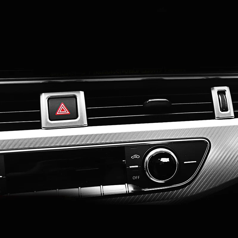 Высокое качество ABS хромированный центральный кондиционер воздуха переключатель чехол для кресла водителя Мерседеса автомобильные аксессуары для Audi A5 A4 B9