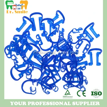 

100pcs/bag Blue Disposable Cotton Roll Holder Blue Clip for Dental Clinic
