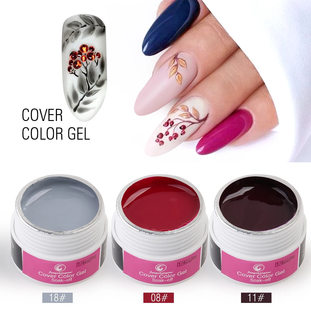 

fengshangmei 8ml Solid Painting Gel Nail Art Design Gel Nail Polish Drawing UV Gel Manicure DIY Pure Color Gel Paint