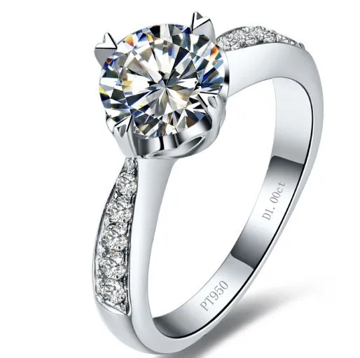 

1 Carat Excellut Cut Four Claw NSCD Lab Made Simulate Diamond Engagement Ring Semi Gemstone (Not CZ) High Quality Gurantee