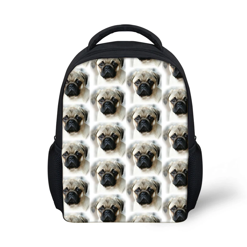 melhor Sacos de Escola Dos Miúdos do jardim de infância Mochila Pequena Bonito da Cópia Do Cão do Pug Mochila Meninas Meninos Bebê Bagpack Mochila