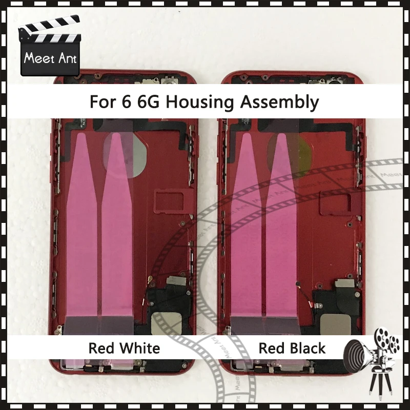 

High quality For iphone 6 6G or 6 Plus Back Middle Frame Chassis Full Housing Assembly Battery Cover Door Rear with Flex Cable