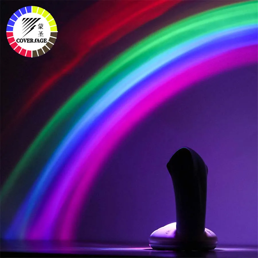 

Coversage Rainbow Night Light Projector Children Kids Baby Sleeping Romantic Led Projection Lamp Atmosphere Novelty Home Lamps