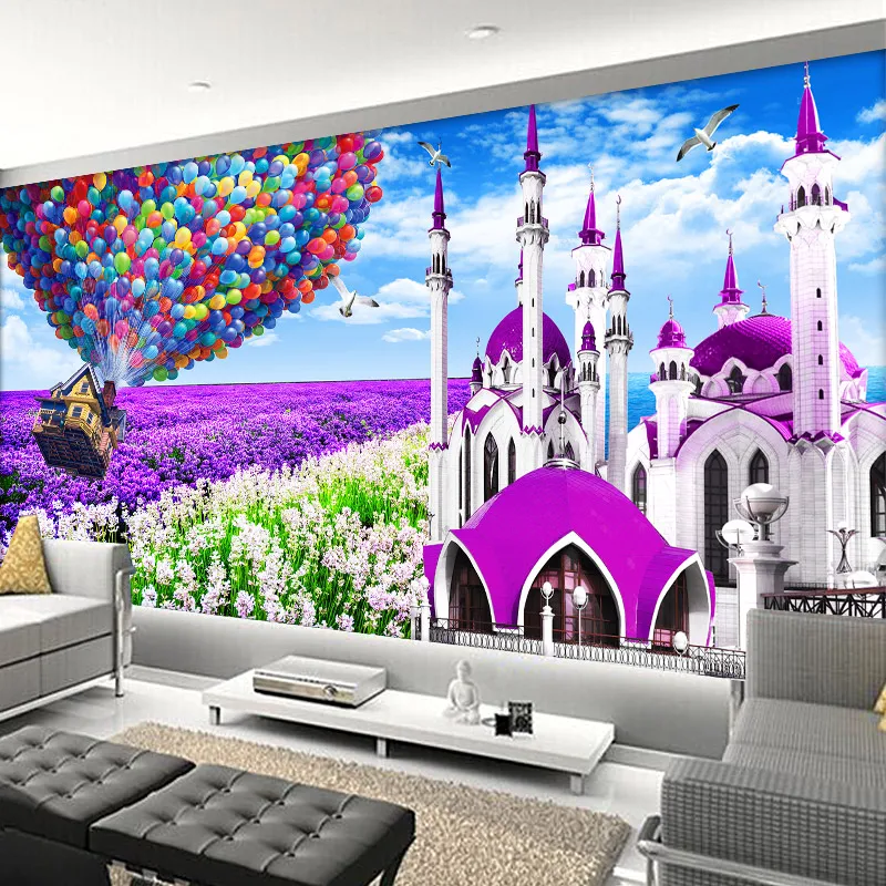 

3D painting living room full diamond embroidery fly dream sticker lavender