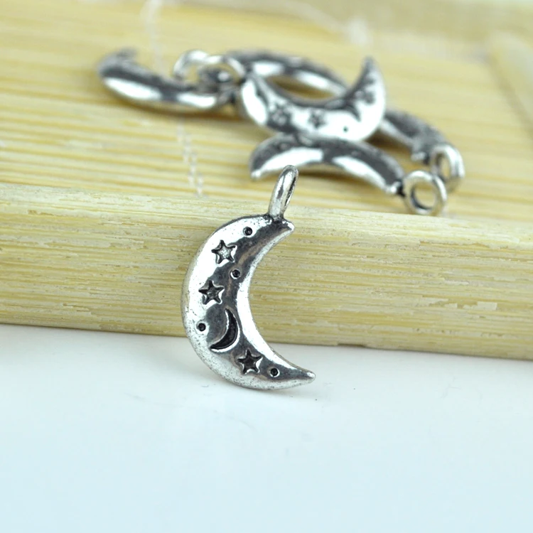 Wholesale 10pcs 12x19mm Antique Silver Plated Metal Beads Necklace DIY