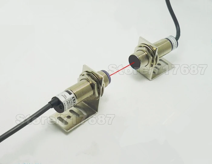 Emitter Receiver One pair 640 650nm Red Visible Laser Thru beam