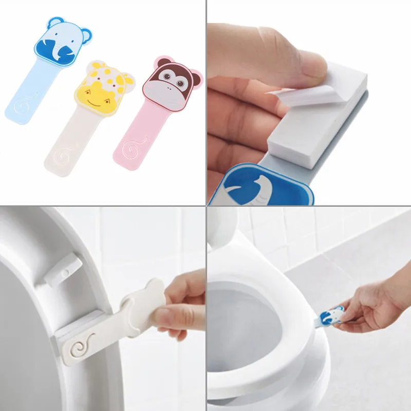 

Cartoon Animal Lifter Toilet Seat Handle Bathroom Lid Cover Handle Bathroom Toilet Seat Holder Accessories Toilet Bowl Seat Lift