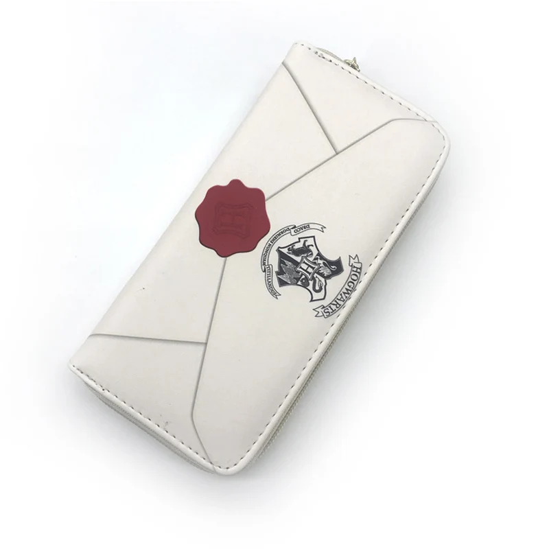 

Harri Potter Anime Long Synthetic Leather Wallet Hogwarts School Invitation Letter Card Holder Purse for Gift Money Bag