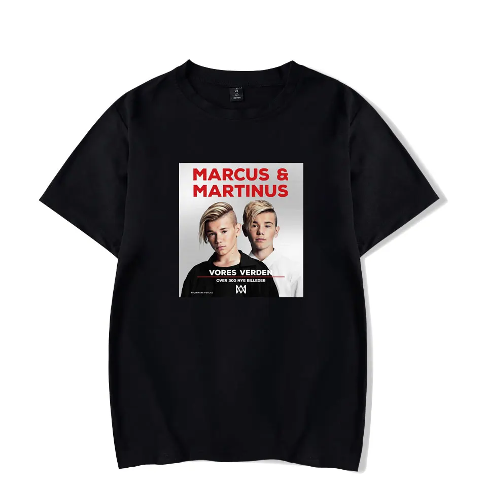Футболка мужская Маркус и Мартинус DJ футболка Летняя хлопковая с коротким рукавом хип-хоп Уличная футболка Повседневная футболка Топы