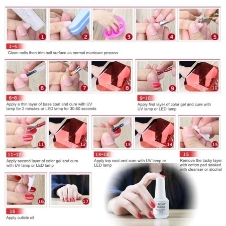 Elite99 Gelpolish Soak-off Gel Nail Polish UV LED Nail Art Gift Box Set of 5 8ml C019 (2)