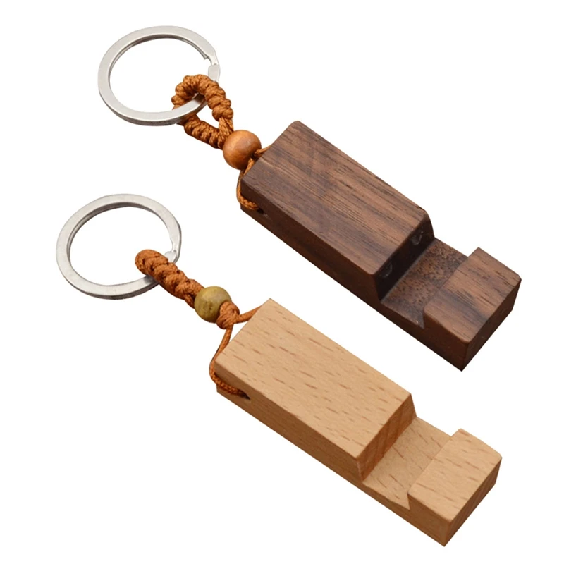  Multicolor Bequem Telefon Halter Holz Keychain Anhänger Keychain Wohnkultur Holz Geschenk