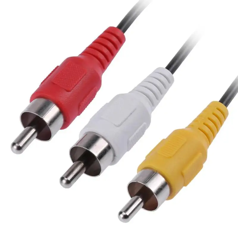 Черный 25 см 3RCA штекер 6RCA гнездо Аудио Видео AV адаптер кабель|Кабели VGA| |