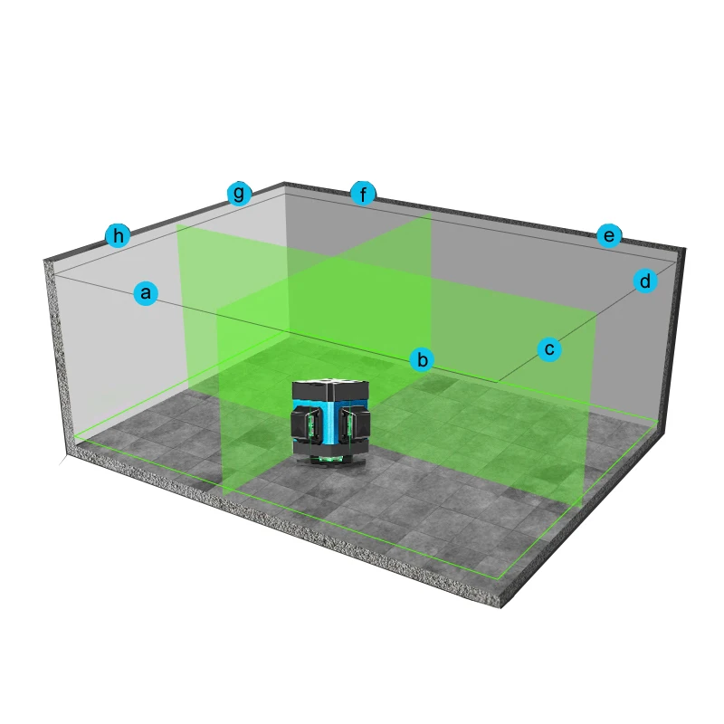 XEAST Горячая 12 линия лазерный уровень для укладки плитки самонивелирующийся 360 горизонтальный и вертикальный крест зеленый 3D лазерный уровень