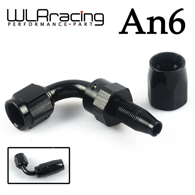 

WLR RACING - 6 AN AN-6 90 Degree Aluminum Swivel Hose End Fitting Adapter Oil Fuel Line