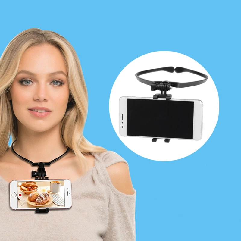 Universal Adjustable Portable Neck Hanging Bracket mobile phone stand
