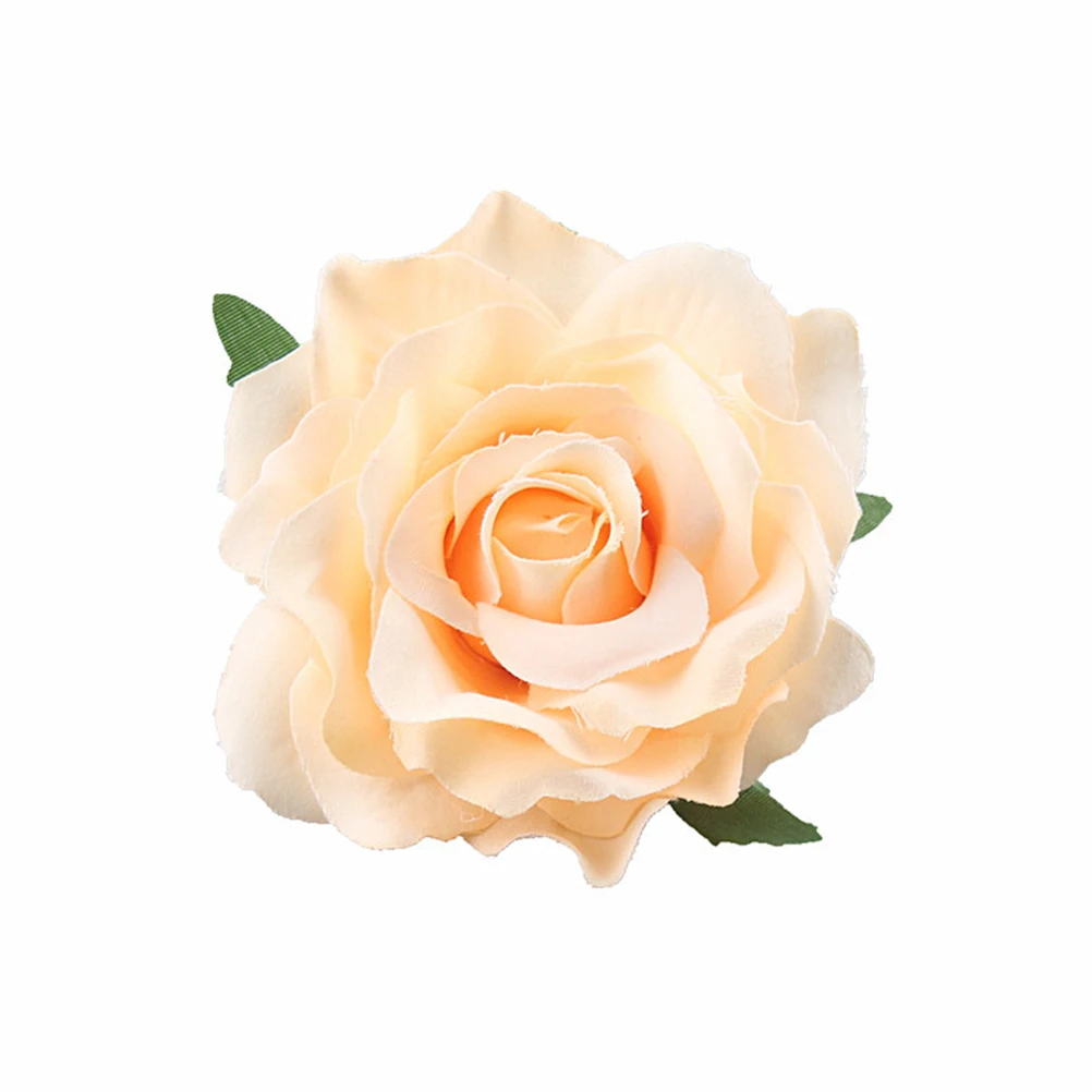 

ETEREAUTY Simulation Rose Hair Clip Wedding Bride Flower Hair Clips for Women Girls (Champagne)