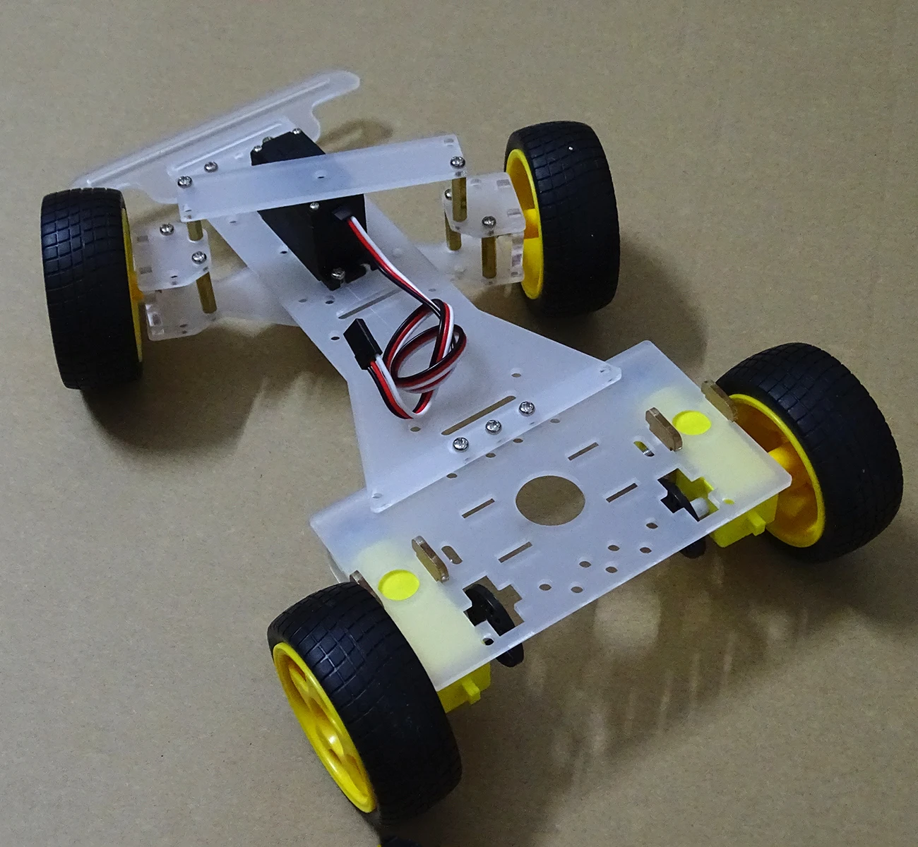 Updated Version Steering engine 4 wheel 2 Motor Smart Robot Car 4wd