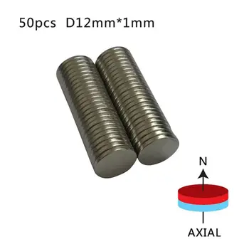 

50 pcs/pack 12 x 1 mm Ring N50 Magnet Rare Earth Neodymium Permanent Magnets