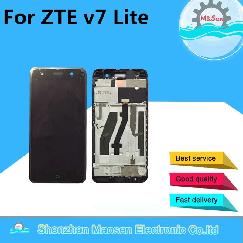 M& Sen для 5," zte Blade V7 Lite lcd DJN 15-32302-61404 ЖК-дисплей+ сенсорный дигитайзер Рамка для zte Blade V7 Lite дисплей