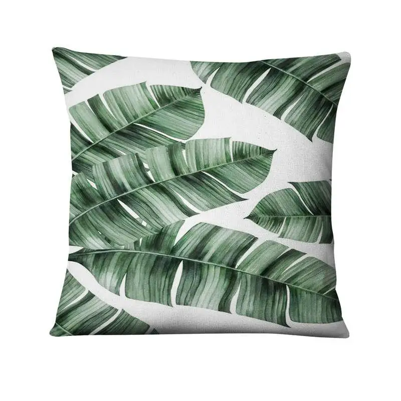 grey cushions Tropical Palm Leaf Digital Printed Pillowcase Green Plant Cushion Decorative Pillow Home Decor Sofa Throw Pillow 45*45cm large floor cushions Cushions