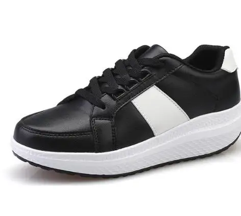 

2019 Color Thick Soles Height Increasing Swing Shoes Lacing Slimming Shoes .