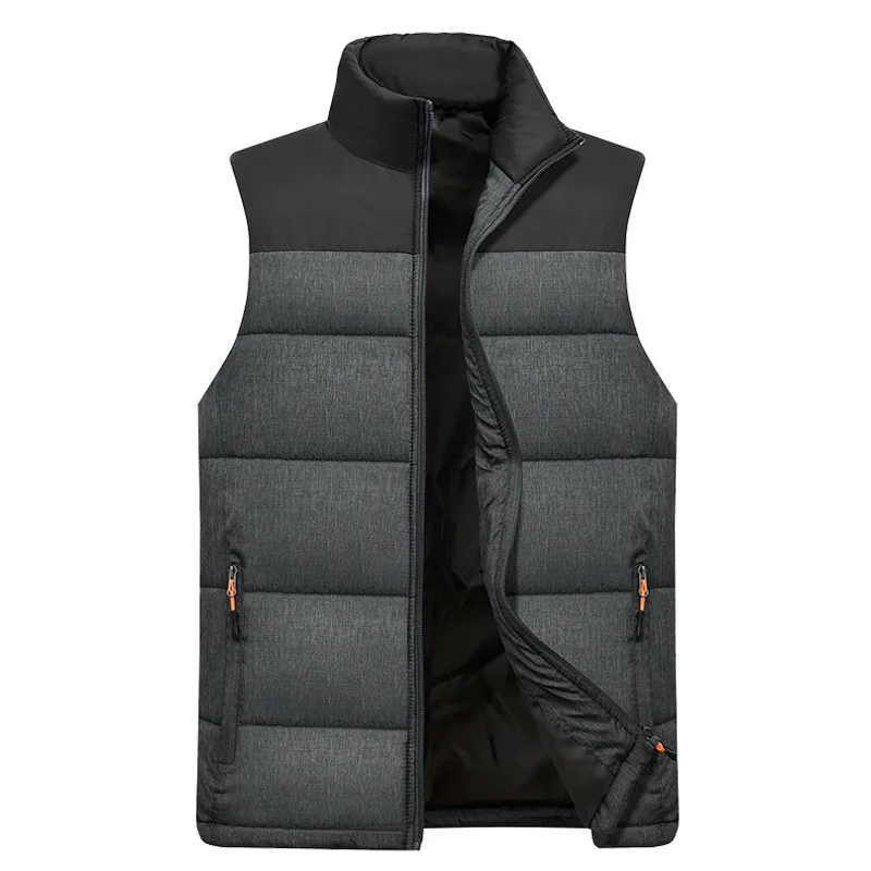 Mountainskin Men's Winter Outdoor Sports Vest Thermal Windbreaker Hiking Climbing Trekking Fishing Male Sleeveless Jackets MA201 - Цвет: Dark Gray