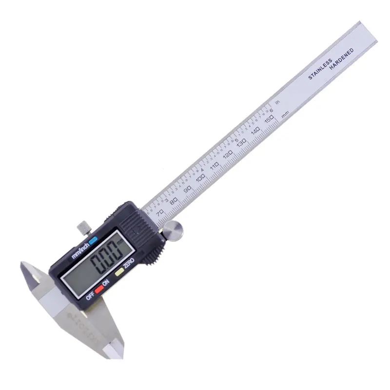 

LIXF Silver 6 "/ 150mm Digital Electronic King Foot Caliper Large LCD Screen Tool Minimeter