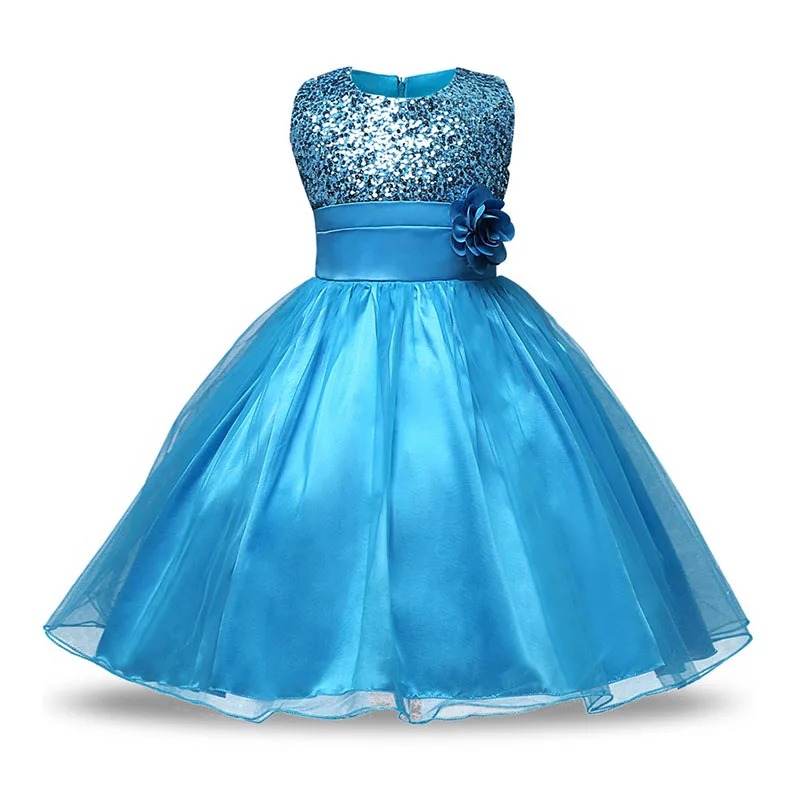 Cinderella Dress Girls Ball Gown Cute Style Solid Color Appliques