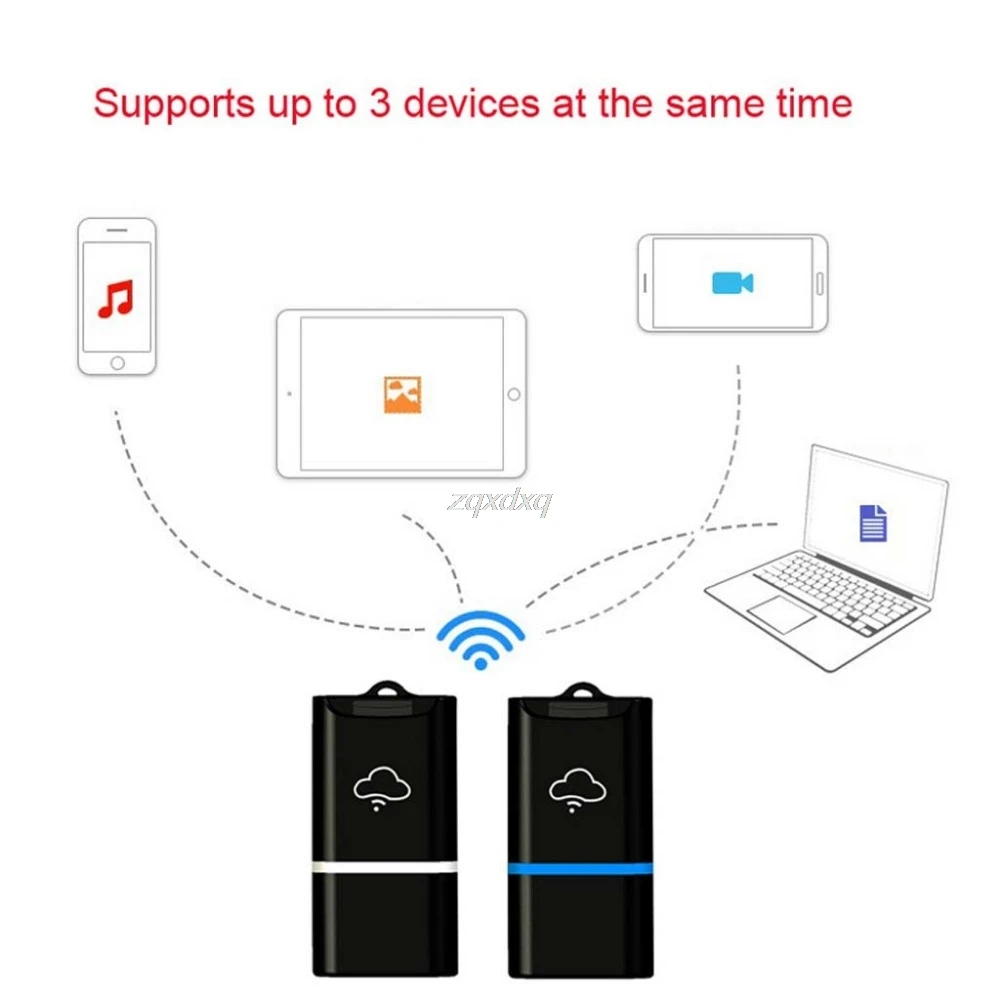 USB беспроводной Wi-Fi флэш-накопитель драйвер TF Micro SD кард-ридер для iPhone iPad iOS Windows Android смартфон ПК