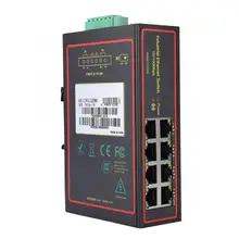 8-Порты и разъёмы RJ45 10/100 Мбит/с Защита осветительных приборов в железном корпусе Gigabit Ethernet сетевой промышленная распределительная черный сетевой коммутатор